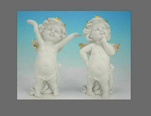 Pair of Guardian Angel Figurine Cherubs Statue Ornament Sculpture Gift