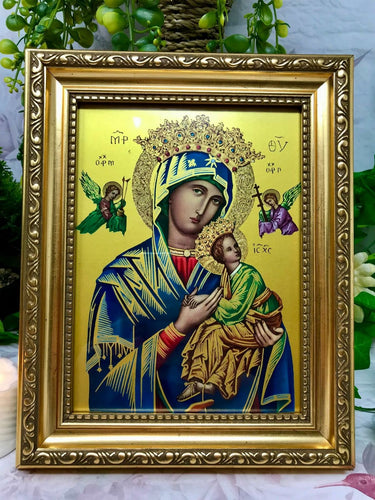 Framed Picture Our Lady of Perpetual Help Virgin Mary Christianity Religious-OsirisTradingUK