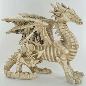 Skeleton Dragon Sculpture Home Decor Halloween Decoration Medium Statue