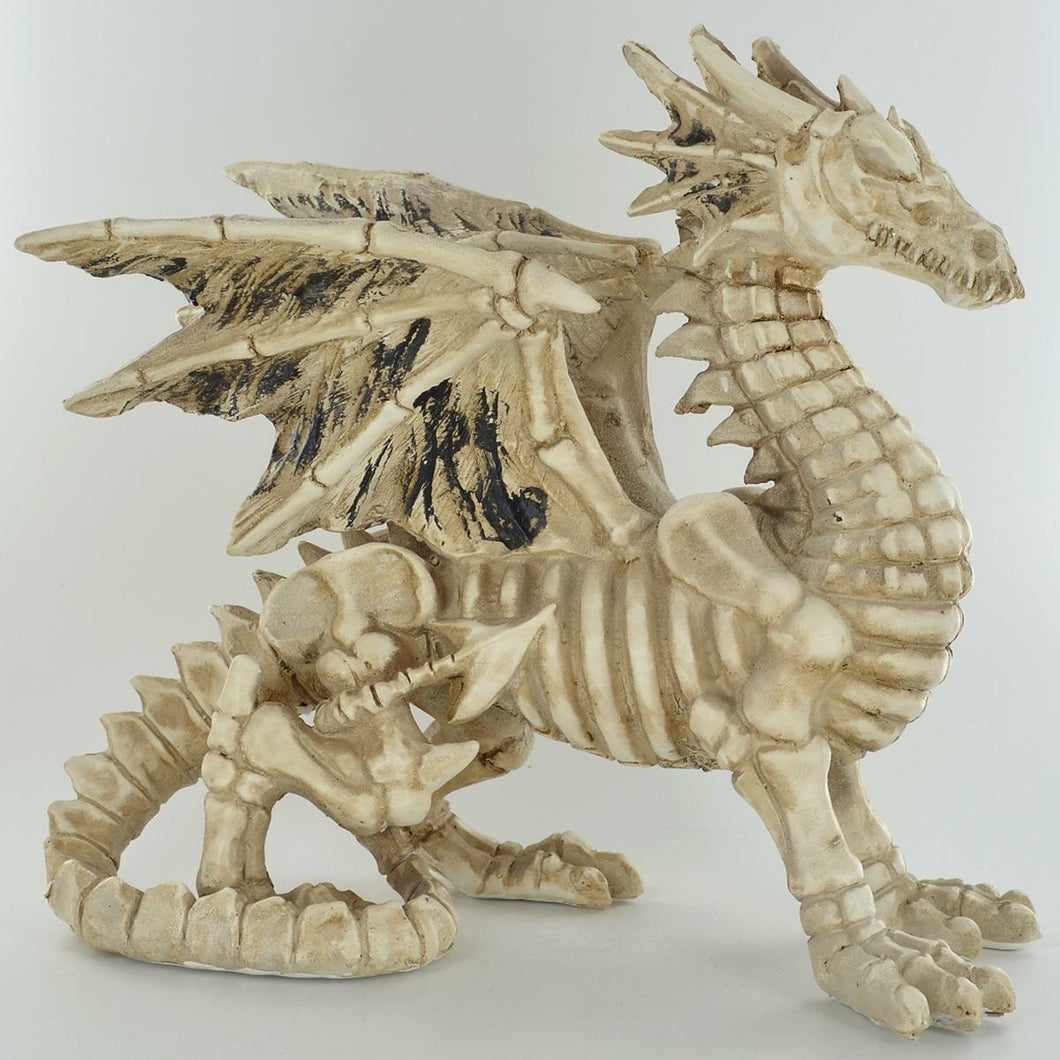 Skeleton Dragon Sculpture Home Decor Halloween Decoration Medium Statue