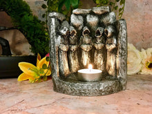 Load image into Gallery viewer, Celtic Druid Candle Holder Pagan Altar Decor Ornament Antique Silver Finish
