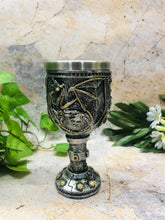 Load image into Gallery viewer, Steampunk Gearwork Dragon Goblet Dragons Chalice Ornament Gothic Decor Design A
