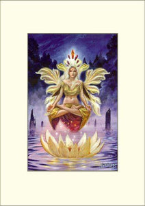 Venus of The Lotus Mounted Art Print