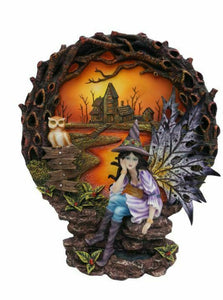 Fairy and Owl Companion  Diorama Sculpture Statue Mythical Creatures Gift