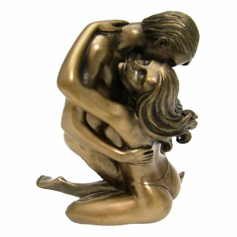 GOLDEN MOMENT Bronze Sculpture for Lovers Ideal Wedding Anniversary Gift