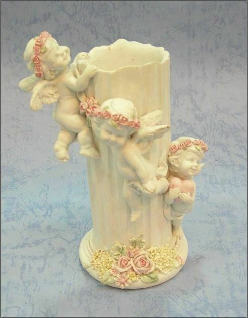 Guardian Angel Figurine Cherub Candle Holder Statue Ornament Sculpture Gift