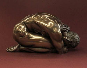 Bronze Effect  Man Nude Sculpture Naked Male Pose Statue Veronese Ornament