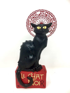 Le Chat Noir Black Cat Statue Steinlen Sculpture Museum Reproduction Inspired