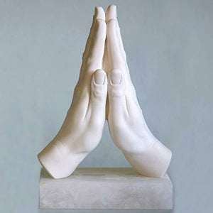 Large Alabaster Praying Hands Statue Religious Gift Ornament Sculpture