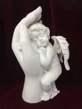 Load image into Gallery viewer, Beautiful Baby Resting in Hand Angel Cherub Ornament Mothers Grandma Present
