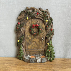Christmas Pixie, Elf, Fairy Door - Tree Garden Home Decor - Fun Quirky Gift