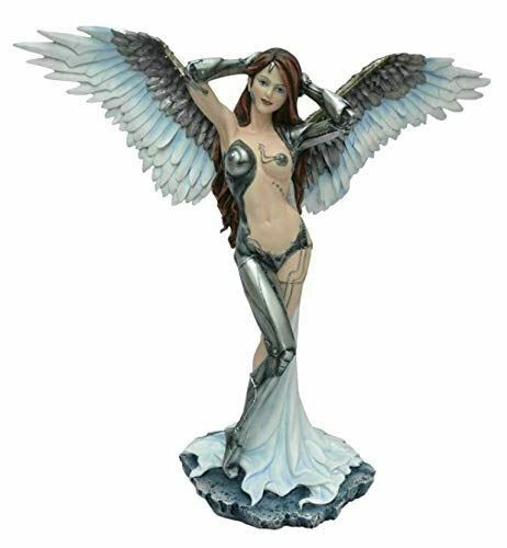 Stunning Cyborg Fairy Fallen Angel Steampunk Style Sculpture Statue Fantasy Art