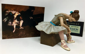 Waiting Dancer Ballerina Figurine Degas Museum Reproduction Sculpture Statue
