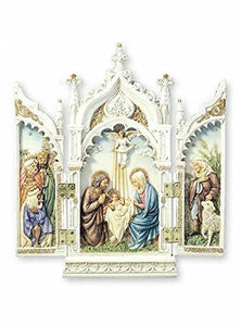 Veronese Design Nativity Triptych Religious Ornament Figurine Statue Symbol