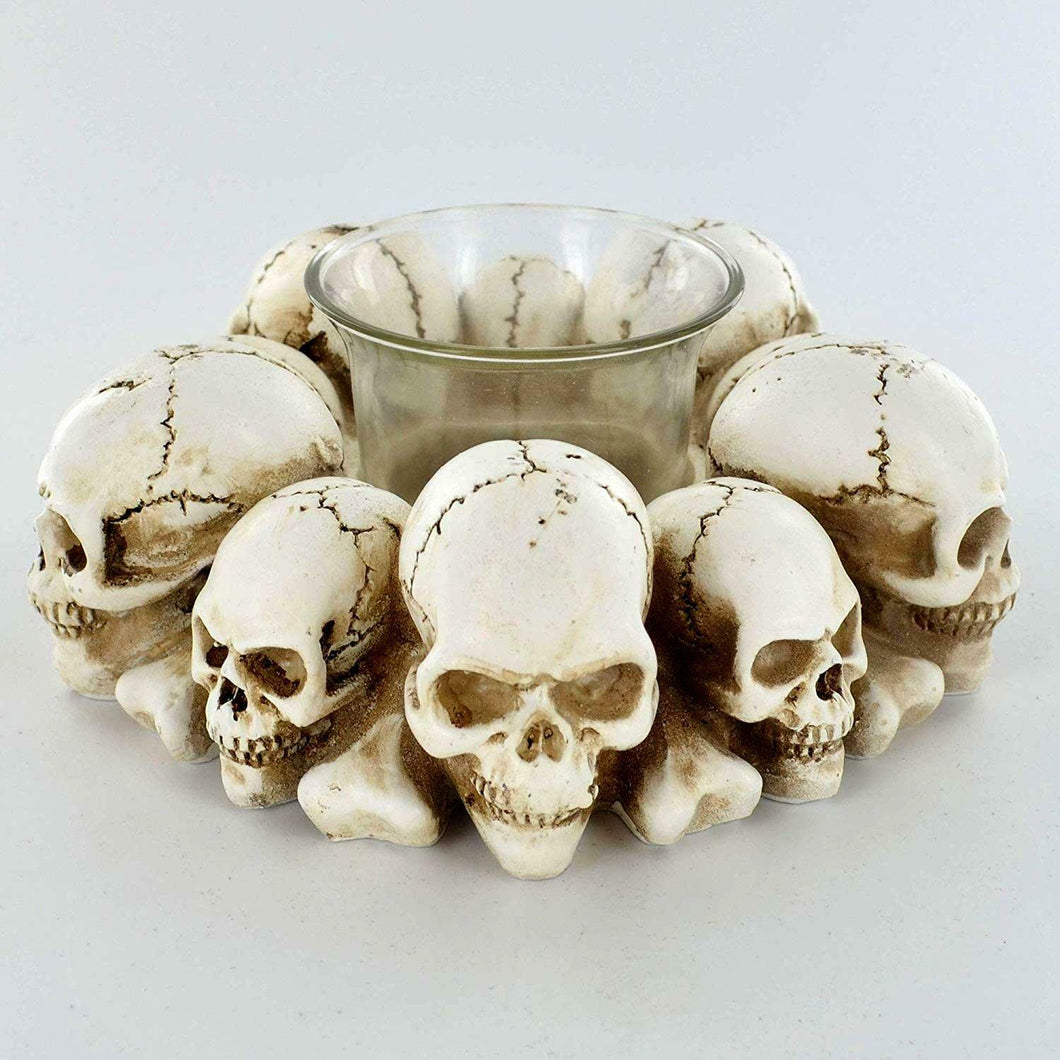Gothic Skulls Candle Holder Halloween Decoration Skull Skeleton Ornament