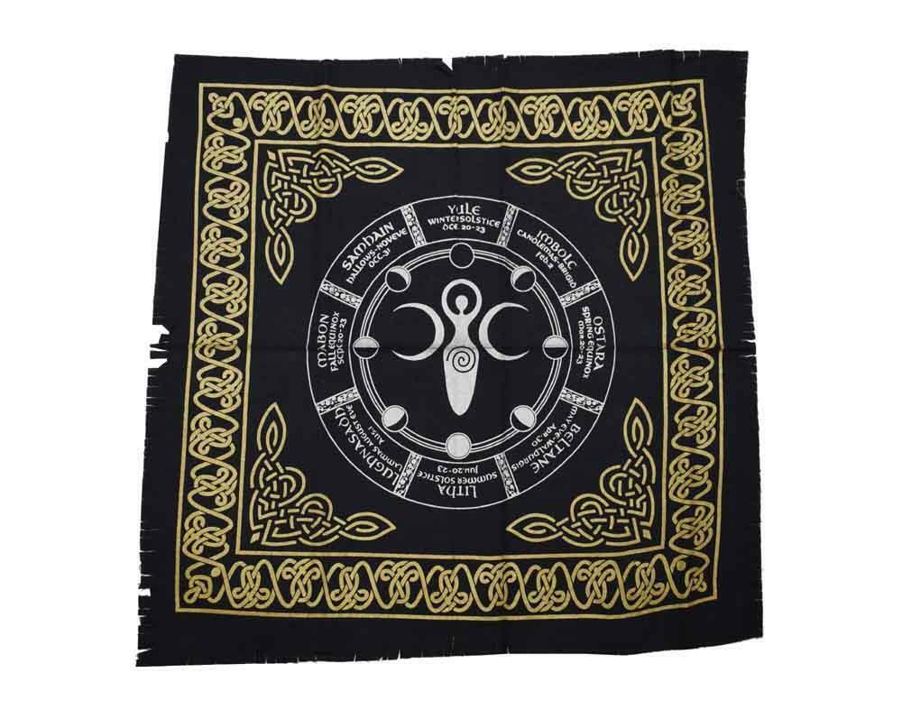 Triple Moon Goddess Altar Tarot Cloth Pagan Wiccan Table Cover Wall Decor-OsirisTradingUK