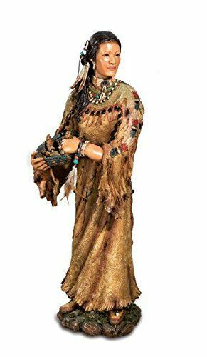 Large Native American Woman Figurine Indian Statue Ornament Home Decoration