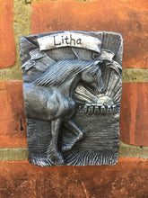 Load image into Gallery viewer, Litha Shire Horse Sabbat Animal Silver Coloured Wall Plaque Pagan Wiccan
