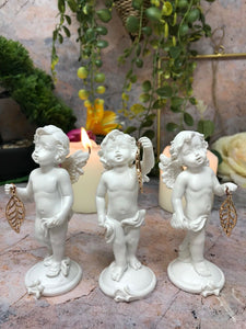 Satz von drei Schutzengel Figur wünschen Cherubs Statue Ornament Skulptur