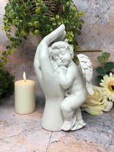Load image into Gallery viewer, Beautiful Baby Resting in Hand Angel Cherub Ornament Mothers Grandma Present
