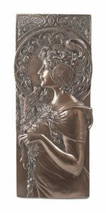 BEAUTIFUL ART DECO STYLE WALL PLAQUE COLD CAST BRONZE WALL ART BRAND NEW