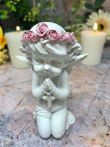 Cherub Praying Sculpture Peaceful Angel Ornament Angel Statue Decoration-Collectables:Fantasy, Myth & Magic:Mythical Creatures:Angels-OsirisTradingUK