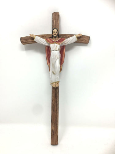 Risen Jesus Christ Crucifix Hanging Wall Cross Religious Ornament-OsirisTradingUK