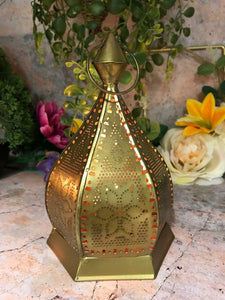 Moroccan Style Metal Lantern LED Tea Light Candle Holders Gifts-OsirisTradingUK