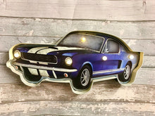 Load image into Gallery viewer, Vintage Metal 3D LED Logo Sign Muscle Car Man Cave Wall Plaque Workshop Decor
