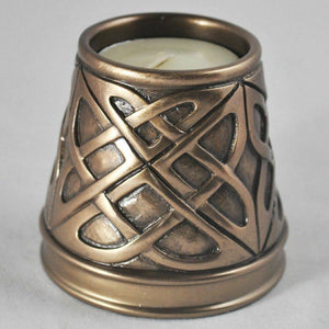 Bronze Celtic Candle Holder Altar Ornament Wiccan Pagan Druid Decor