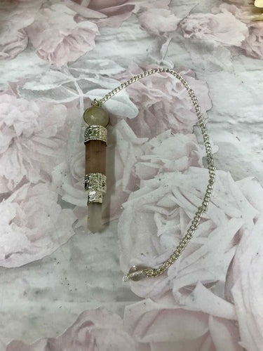 Rose Quartz Generator Wand Crystal Dowsing Pendulum Chakra Reiki Healing-OsirisTradingUK