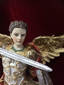 St Michael Archangel Statue Religious Figurine Saint Sculpture Ornament-OsirisTradingUK