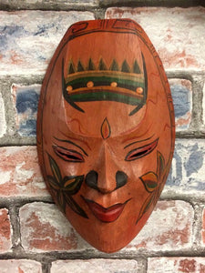 Java Tribal Wall Mask Plaque Home Decoration Altar Accessory Ornament