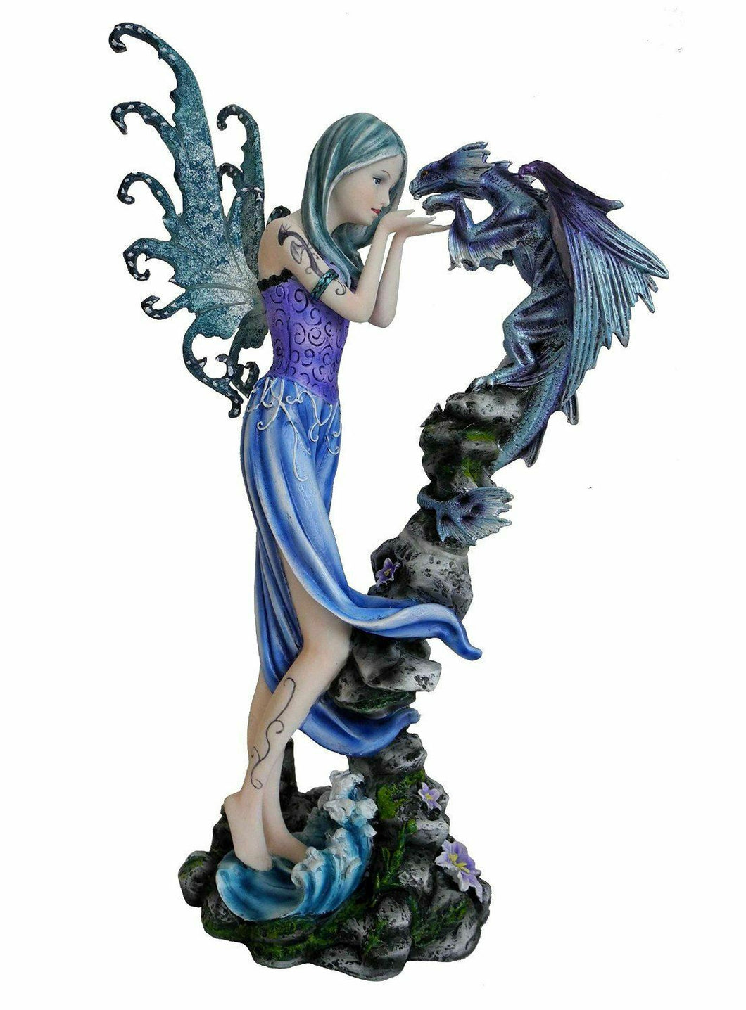 Stunning Fairy and Dragon Wisdom Figurine Statue Ornament