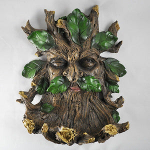 Tree Ent Face Bird Feeder Wall Plaque Large Greenman Decorative Outdoor Decor-OsirisTradingUK