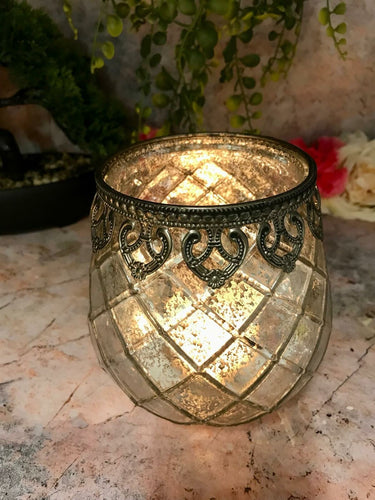 Moroccan Glass Tealight Holder Lantern Candle Decor Ornament Home Lighting-OsirisTradingUK