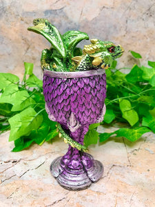 Dragon's Claw Goblet Dragons Scales Chalice Ornament Gothic Decor Green Dragon-OsirisTradingUK