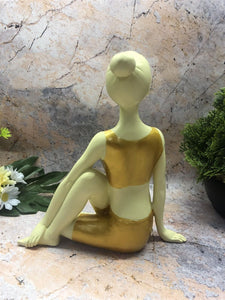 Yoga Pose Sculpture Figurine Statue Ornament Meditation Ardha Matsyendrasana