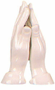 4" High PRAYING HANDS Porcerlain Ceramic Figure Religious Ornament