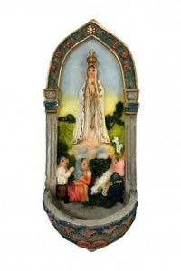 Blessed Virgin Mary Our Lady of Fatima Water Font Wall Plaque Statue Ornament-OsirisTradingUK