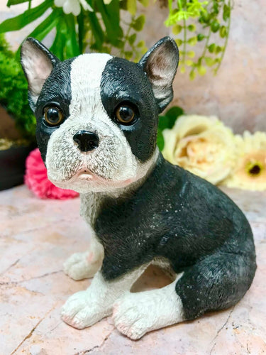 French Bulldog Sculpture Garden Ornament Dog Statue Figure Lawn Decoration-OsirisTradingUK