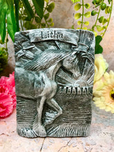 Load image into Gallery viewer, Litha Shire Horse Sabbat Animal Silver Coloured Wall Plaque Pagan Wiccan
