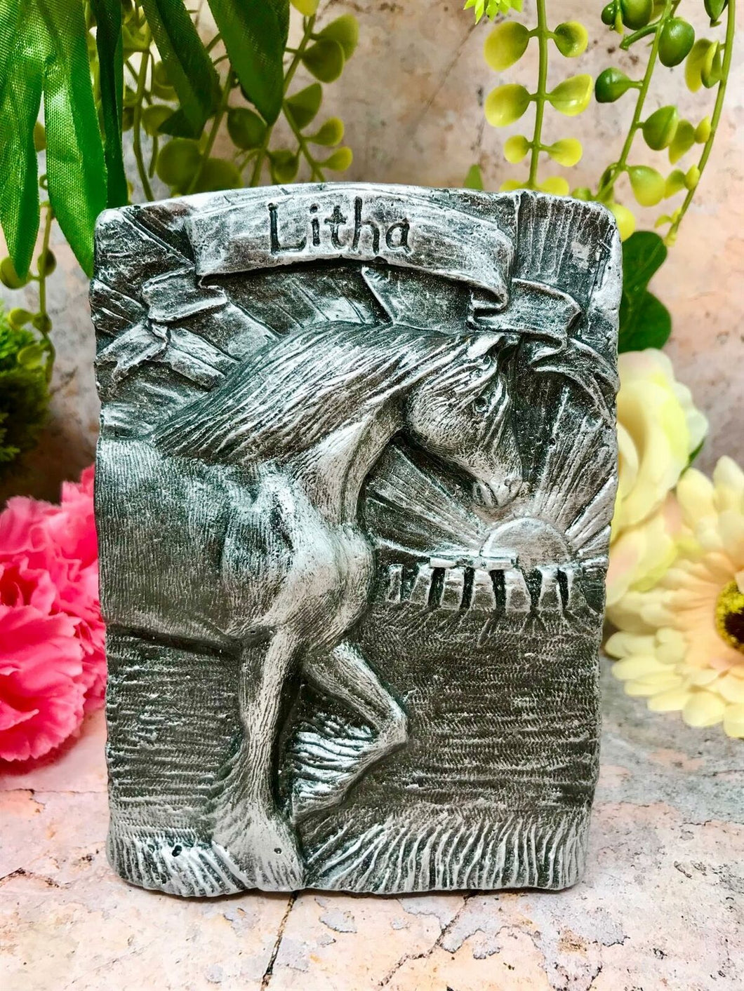 Litha Shire Horse Sabbat Animal Silver Coloured Wall Plaque Pagan Wiccan