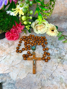 Catholic Wooden Rosary Beads Our Lady Fatima Jesus Christ Cross Religious Gift-OsirisTradingUK