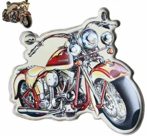 Vintage Metal 3D LED Logo Sign Garage Motorcycle Man Cave Wall Plaque Decoration-OsirisTradingUK