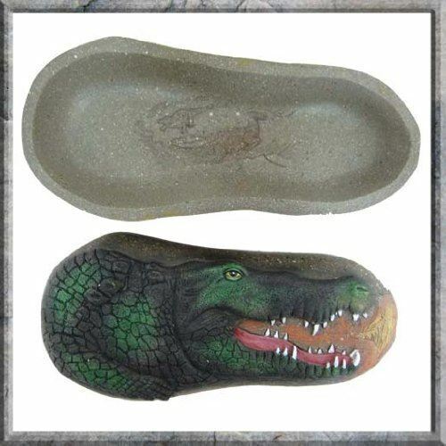 Crocodile Stone Shaped Box 16.5 cm-OsirisTradingUK