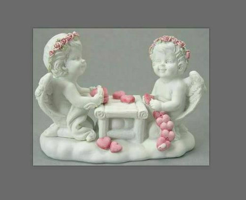 Guardian Angel Figurine Cherub Mending Hearts Statue Ornament Sculpture Gift-Collectables:Fantasy, Myth & Magic:Mythical Creatures:Angels-OsirisTradingUK