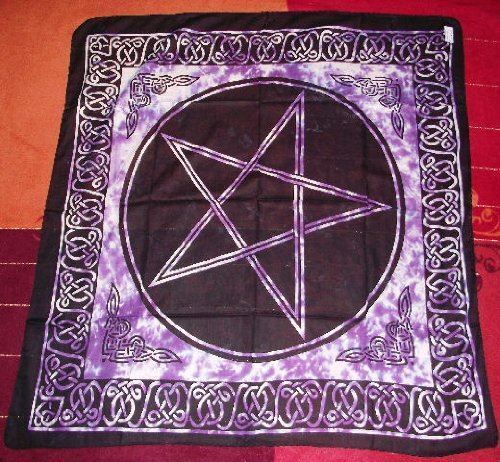 Pentagram Altar Tarot Cloth Cotton Wicca Pagan New Design-OsirisTradingUK