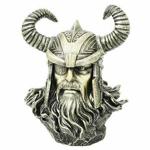 Norse Mythology Alfather Odin King of Asgard Bust Figurine Sculpture Viking