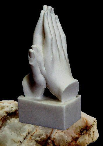 White Praying Hands Statue Religious Sculpture Gift Ornament